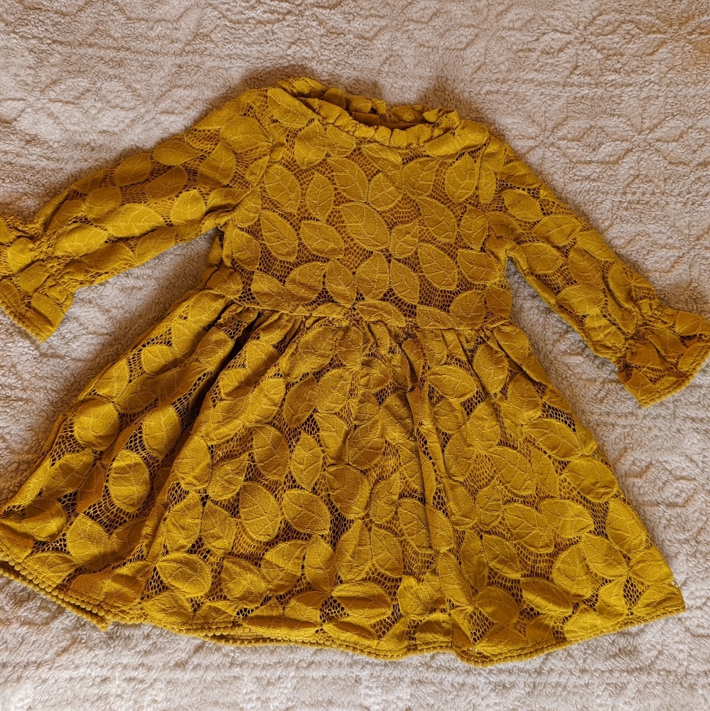 Genuine Kids from OshKosh 3T Mustard Yellow Lace Dress
